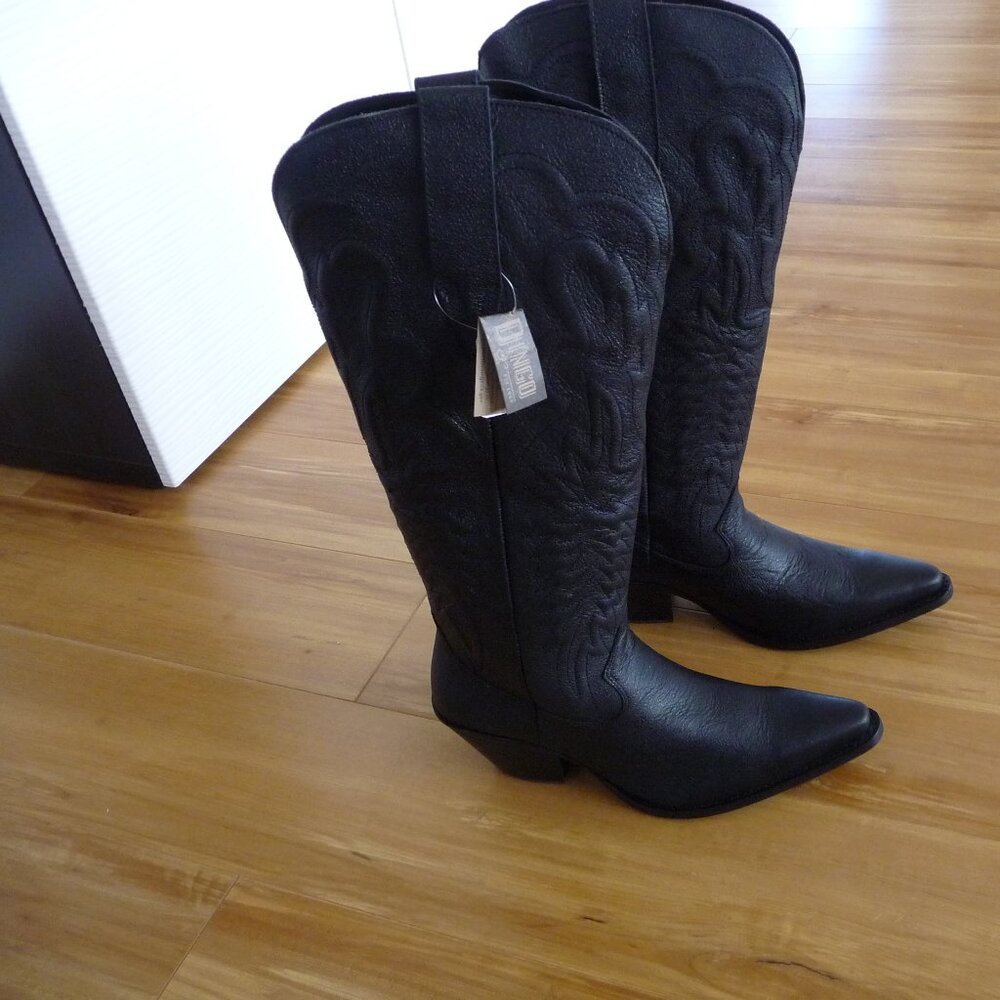 DINGO WOMEN RAISIN KANE EMBROIDERED KNEE HIGH WESTERN LEATHER BOOTS SIZE 11 NEW